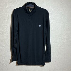 Carhartt Black Half-Zip Long Sleeve Pullover